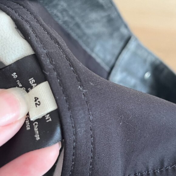 Isabel Marant Etoile Fiali leather midi skirt NWT Size 42 / 10 Lamb Leather - Picture 10 of 12